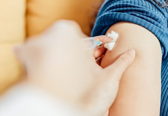 Patient getting an injection